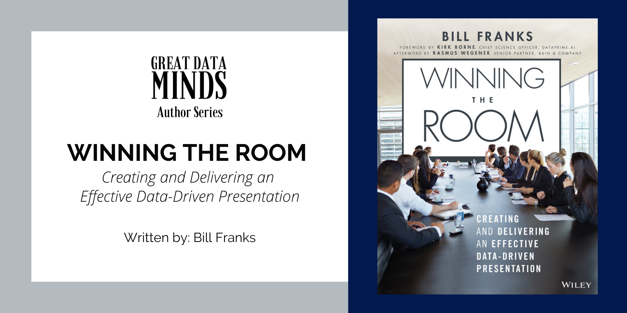 author series: "winning the room" by bill franks