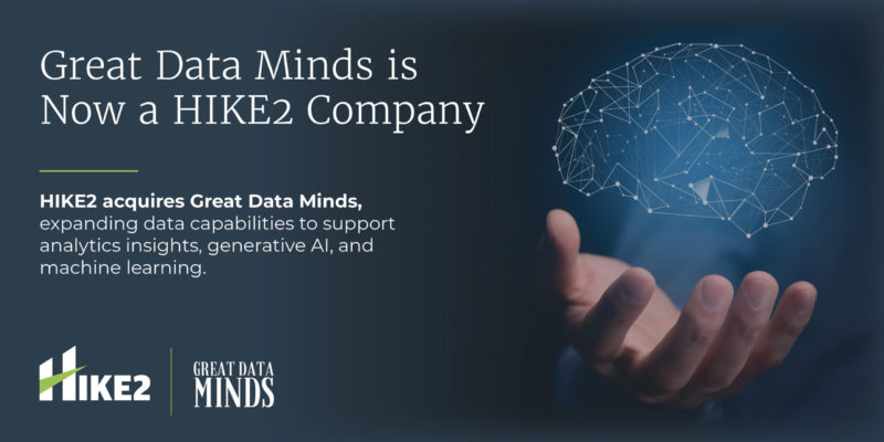 HIKE2 Acquires Great Data Minds to Further Data, Analytics and AI Portfolio Offerings